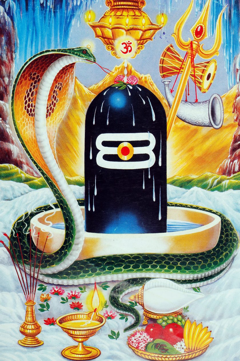 Lingam está representando o falo do deus hindu Shiva. de . .