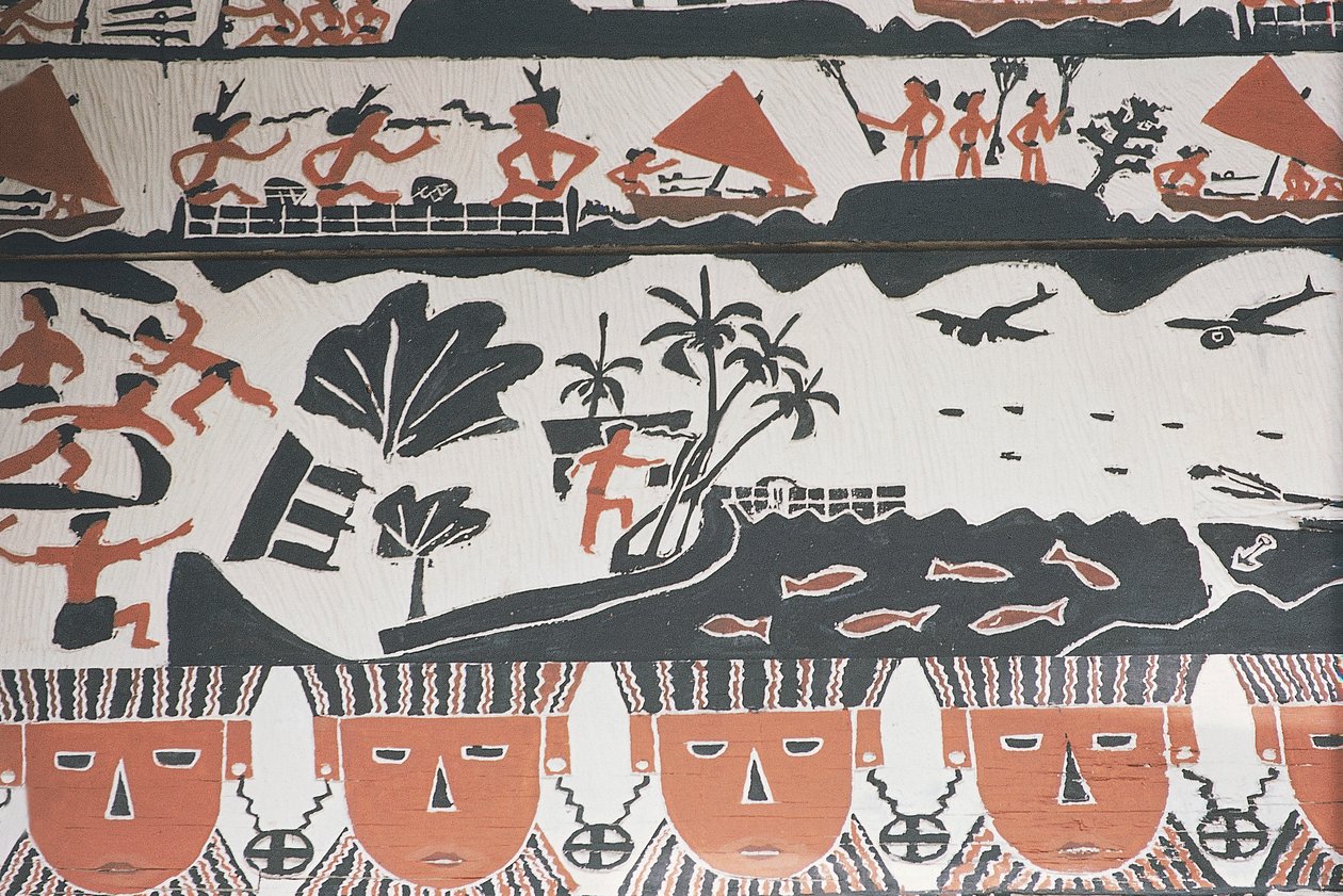 Fosqueamento com decoração tradicional, Micronésia de William Walcutt