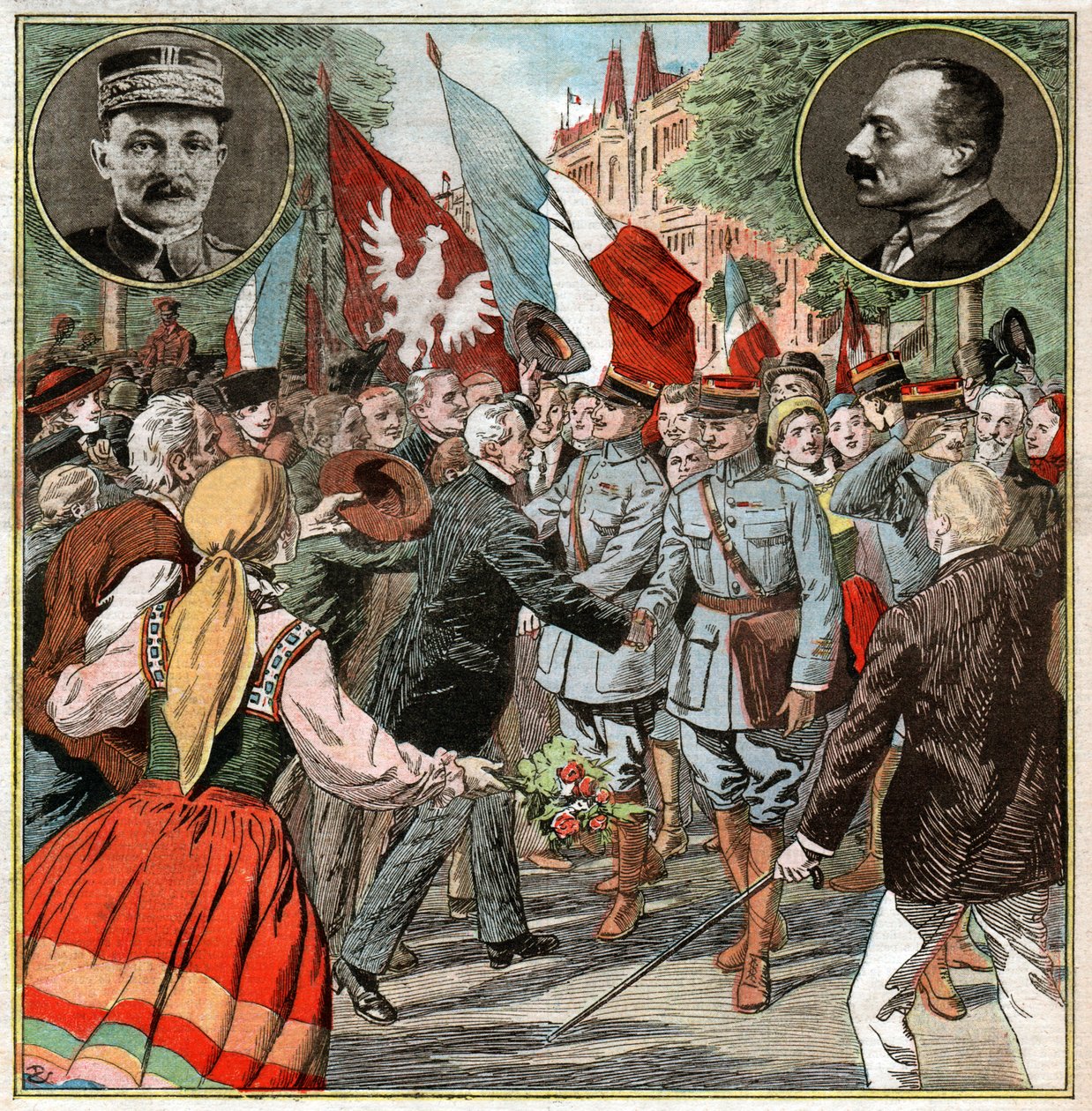 Maxime Weygand en Pologne. Maxime Weygand na Polônia. de Ferdinand Georg Waldmuller