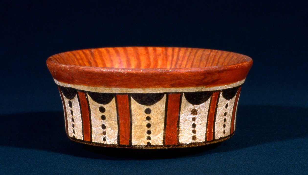 Vaso Funerário Maia de Tikal, Guatemala, Período Clássico Final, c.600-900 d.C. (cerâmica) de Hippolyte Lalaise Devéria