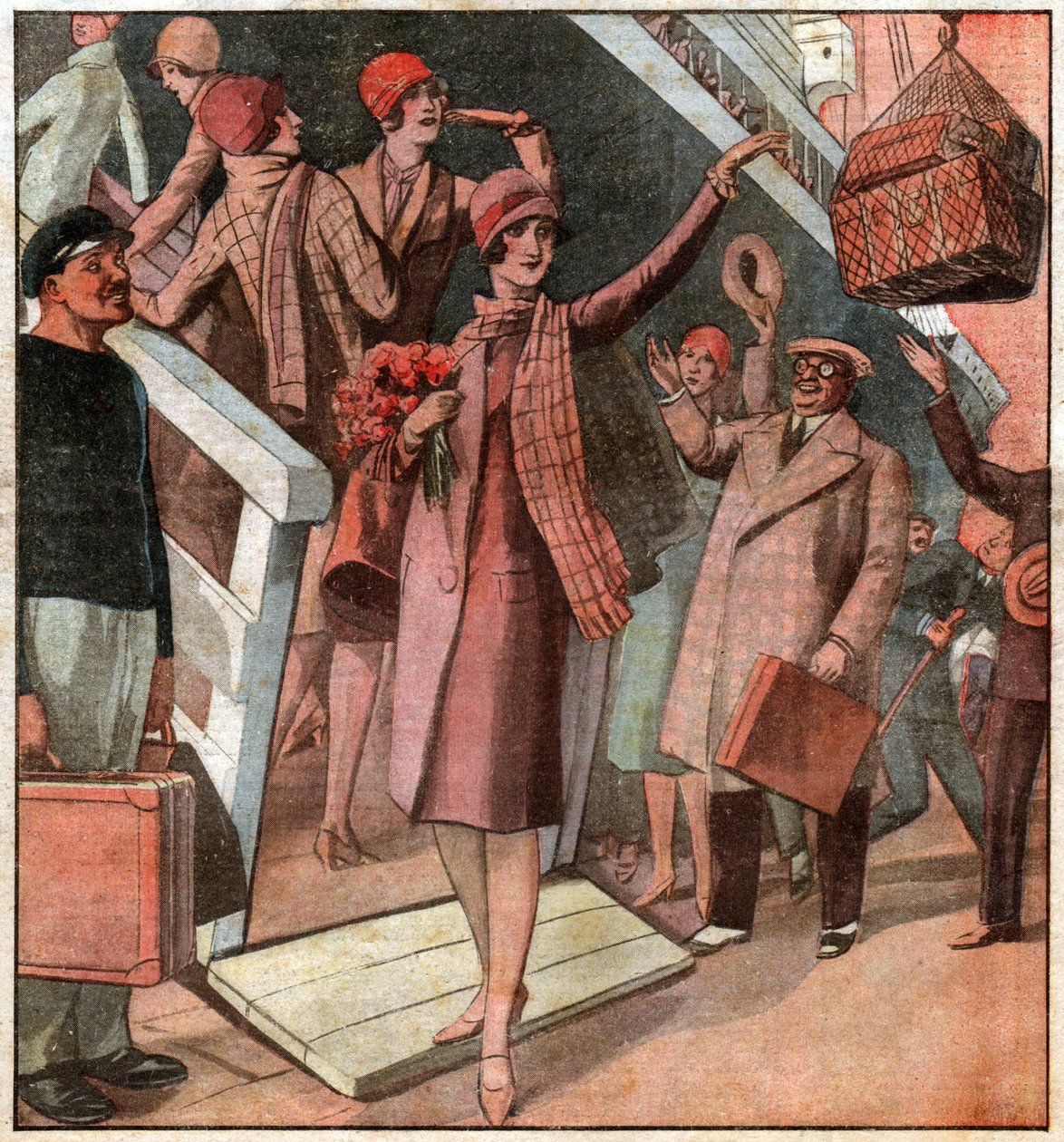 Miss France en 1928. Menina França em 1928. de Ferdinand Georg Waldmuller