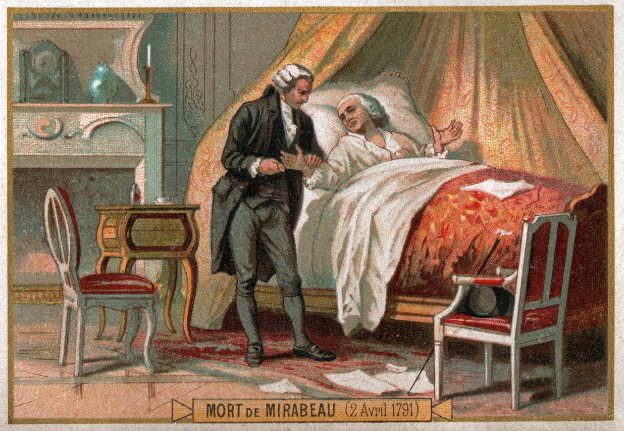 Morte de Mirabeau. Morte de Mirabeau. de Ferdinand Georg Waldmuller