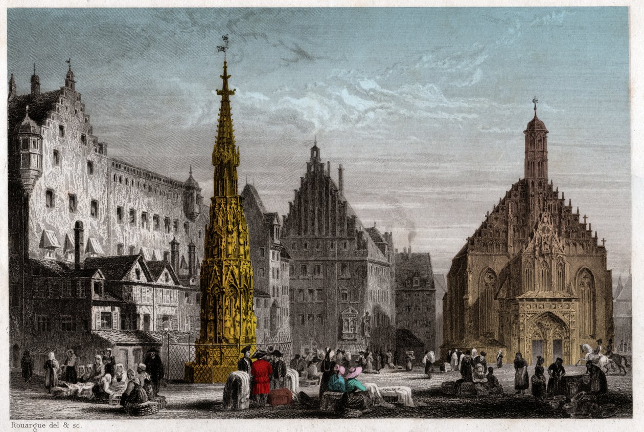Nuremberga, cerca de 1830 (gravura) de . .