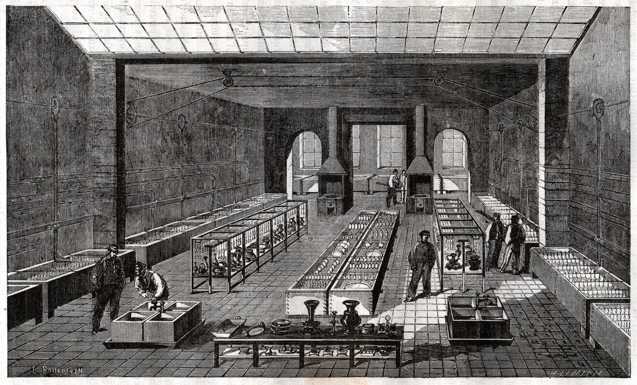 Trabalhadores na ourivesaria. Trabalhadores na ourivesaria. de Frederick (attr. to) Barnard