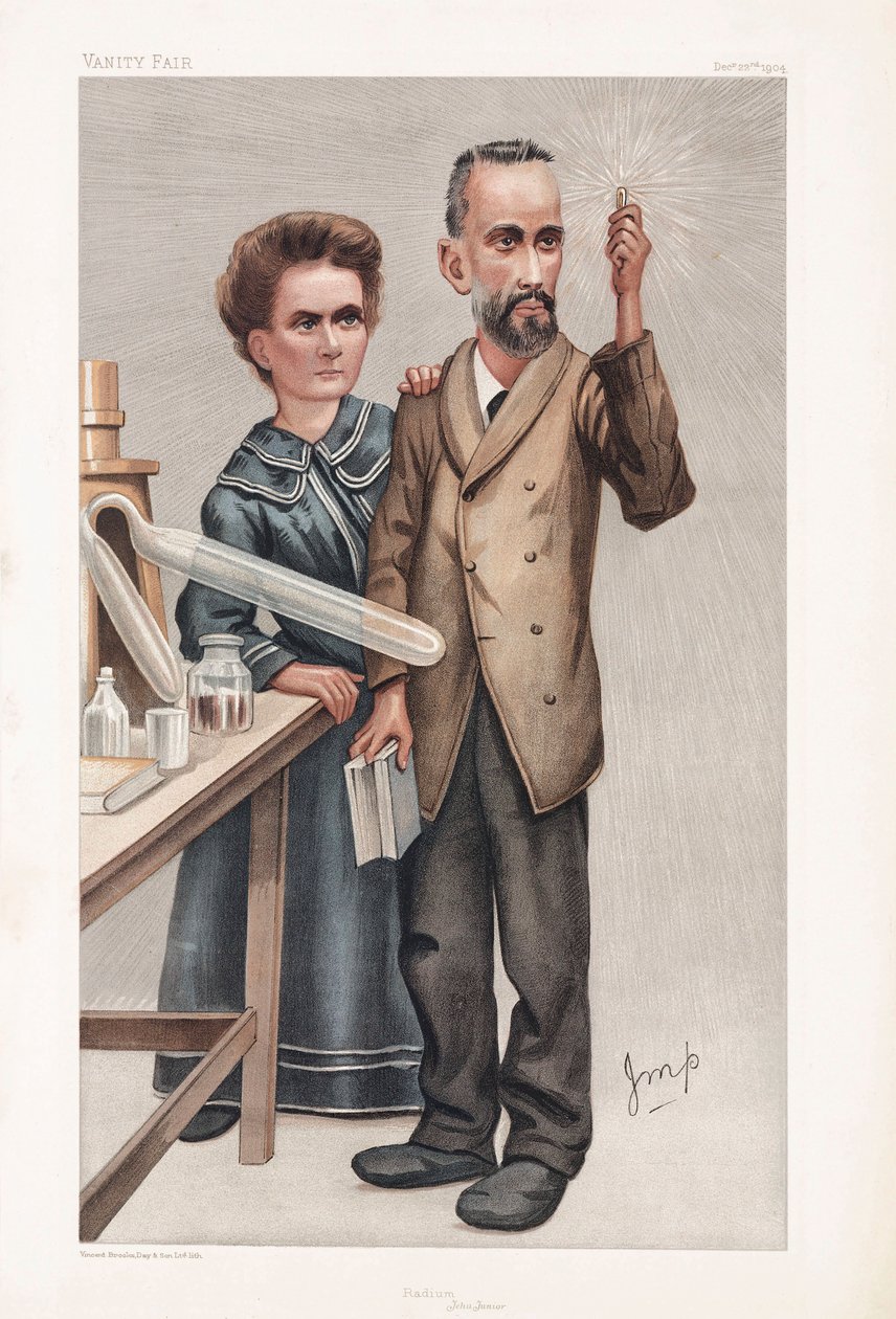 Pierre e Marie Curie, físicos franceses de Henry Charles Fehr
