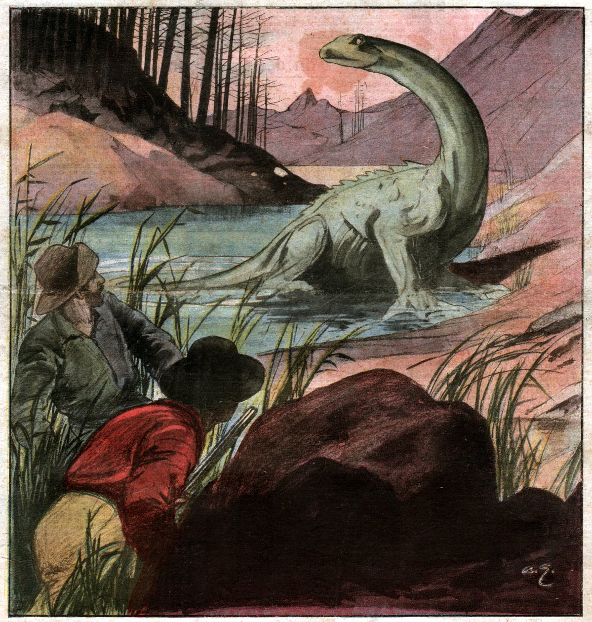 Plesiosaure. Plesiossauro de John Pardon