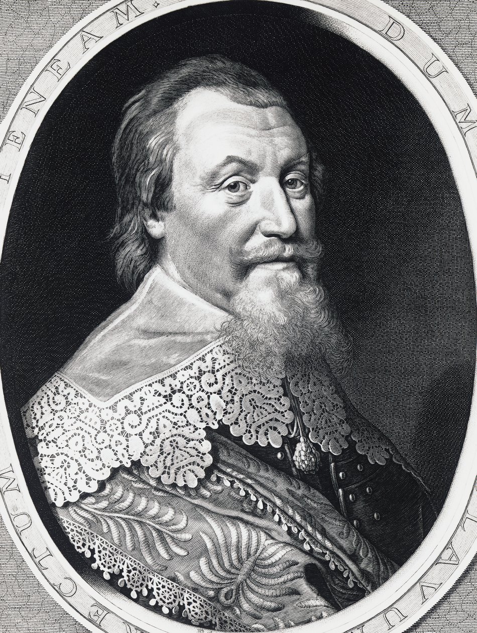 Retrato de Axel Gustafsson Oxenstierna (1583-1654), Lord High Chancellor of Sweden, gravura de William Walcutt