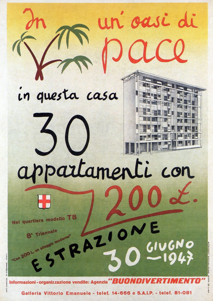 QT8 OASIS OF PEACE - RECONSTRUÇÃO DE MILÃO 1947 de . .
