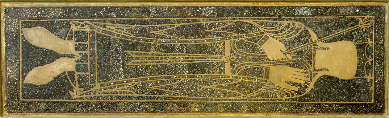 Laje funerária Rainha Frédégonde (545-597) - Basílica de Saint-Denis (Saint Denis) - França, Ile-de-France, Seine-Saint-Denis de . .