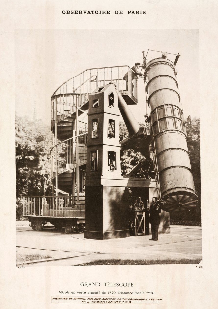 Telescópio refletor, Observatório de Paris de Frederick (attr. to) Barnard
