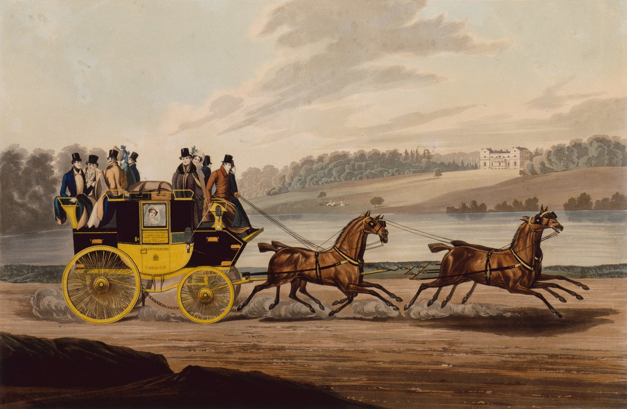 Royal Telegraph Manchester (gravura colorida) de . .