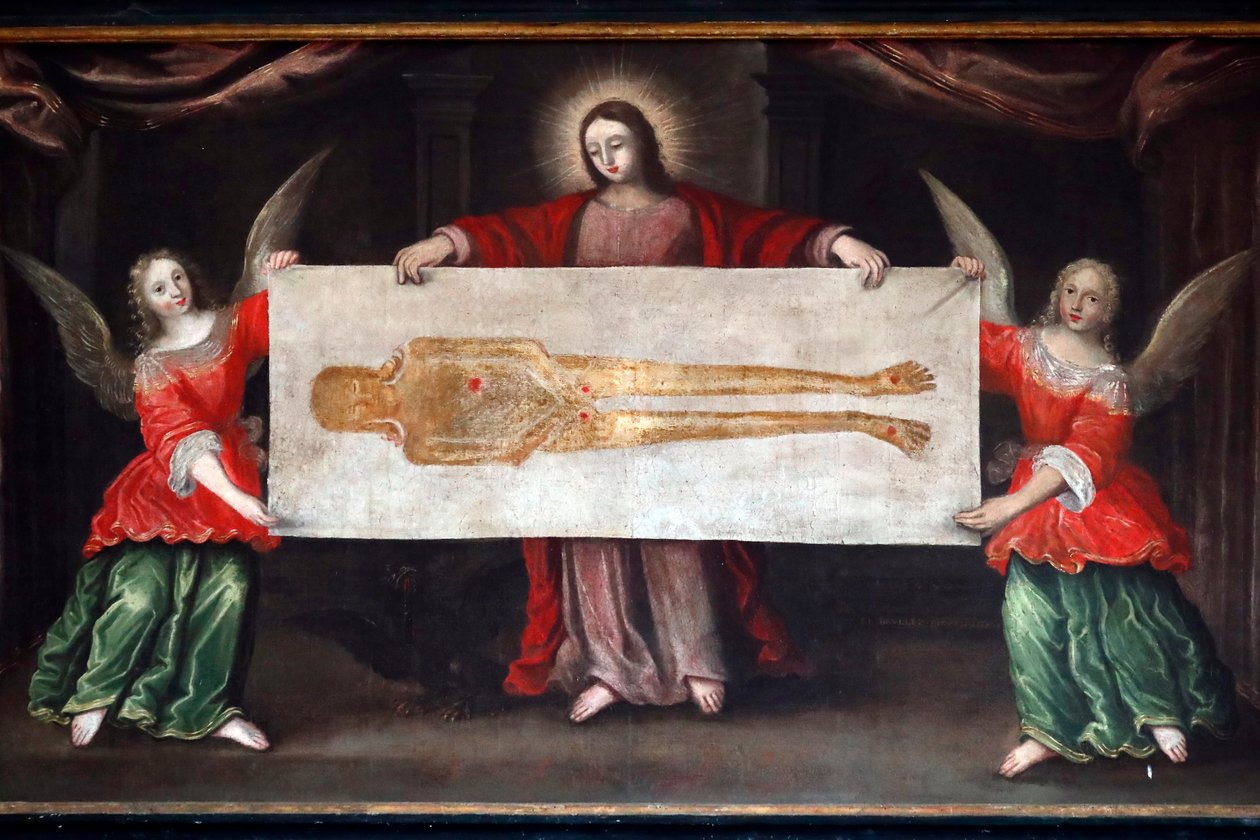 Igreja de São Pedro. O Sudário de Turim. Quadro. Senhores Bálsamo. França. de . .