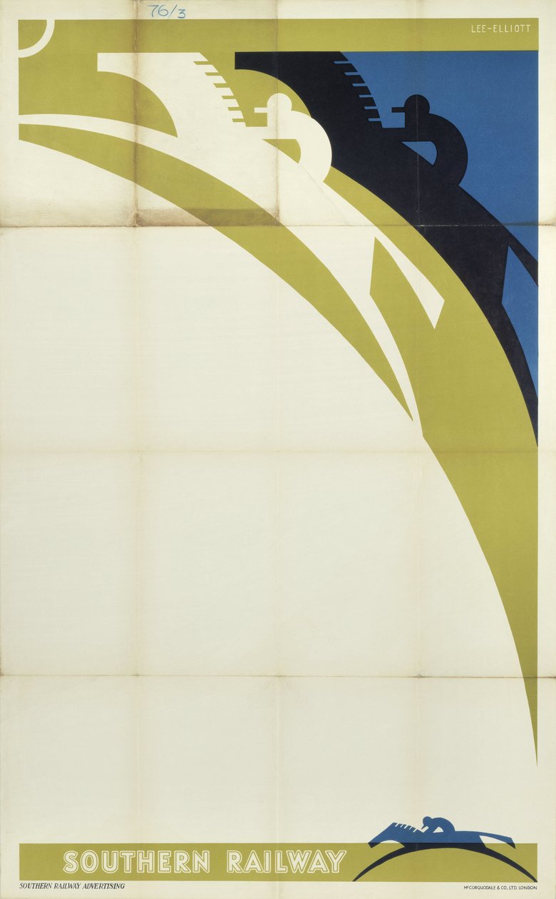 Cartaz do estoque da Ferrovia do Sul de Frederick (attr. to) Barnard