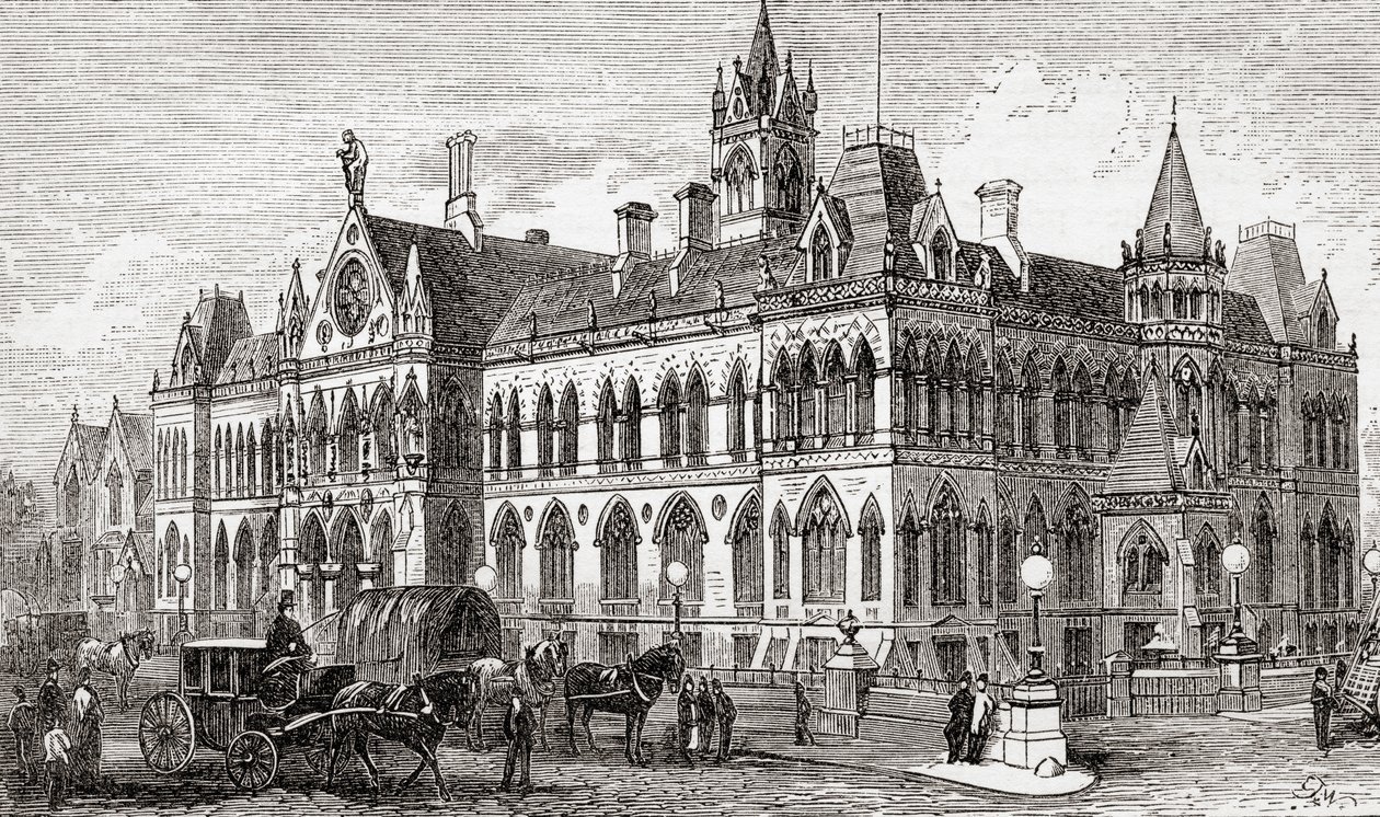 O Manchester Assize Courts, Manchester, Inglaterra de . .