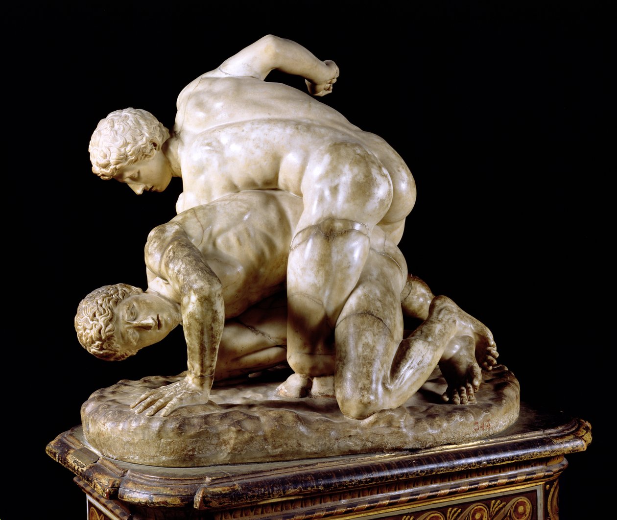 O Lutador, cópia da escultura grega do século III a.C. (mármore) (ver também 31428) de Hippolyte Lalaise Devéria