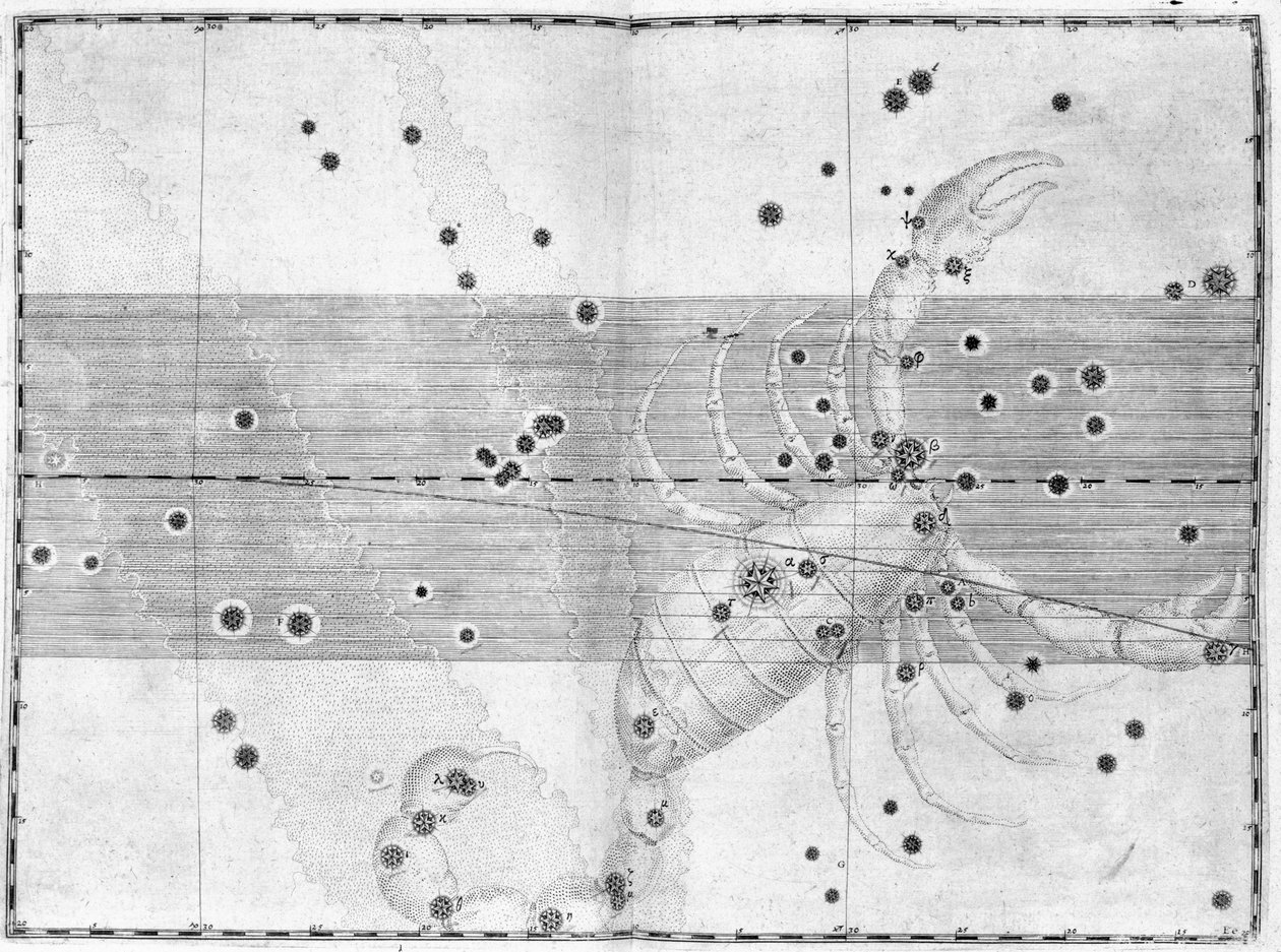 A constelação Scorpius (Escorpião) de Frederick (attr. to) Barnard