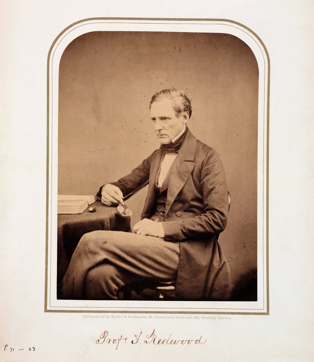 Theophilus Redwood, químico galês de Ferdinand Georg Waldmuller