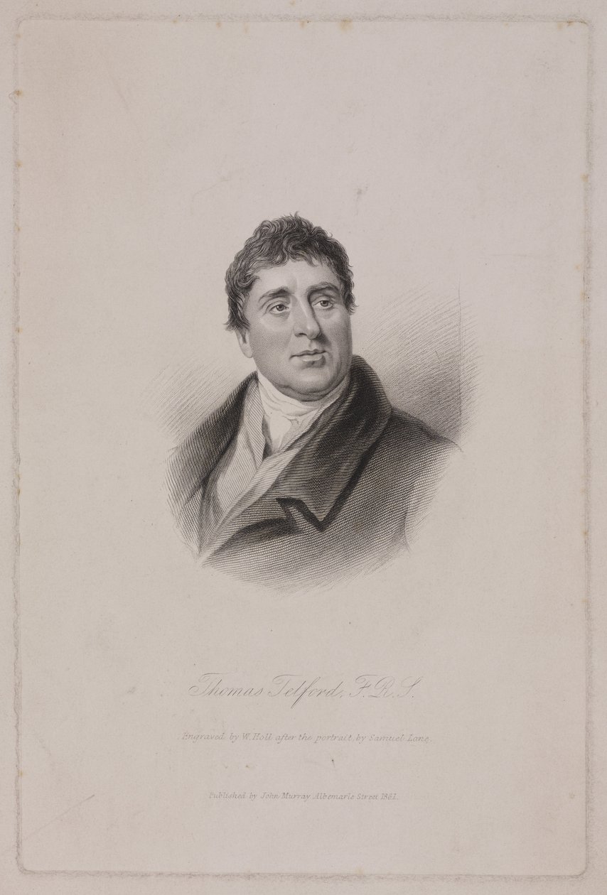 Thomas Telford FRS, engenheiro civil escocês, c 1810 de Frederick (attr. to) Barnard