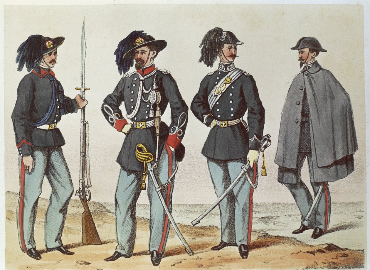 UNIFORMES - RISORGIMENTO ITALIANO, final do século XIX de . .