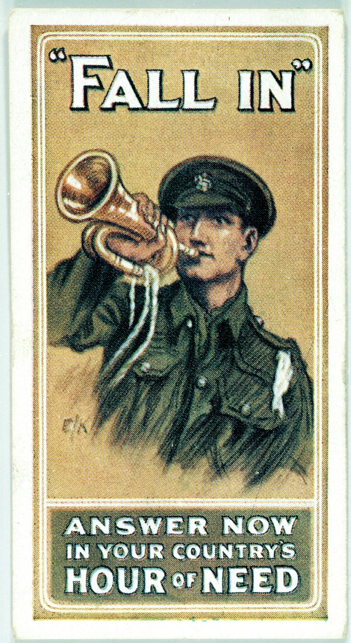 Reino Unido : Cartões de Cigarros - WW1 Recrutamento de Ferdinand Georg Waldmuller