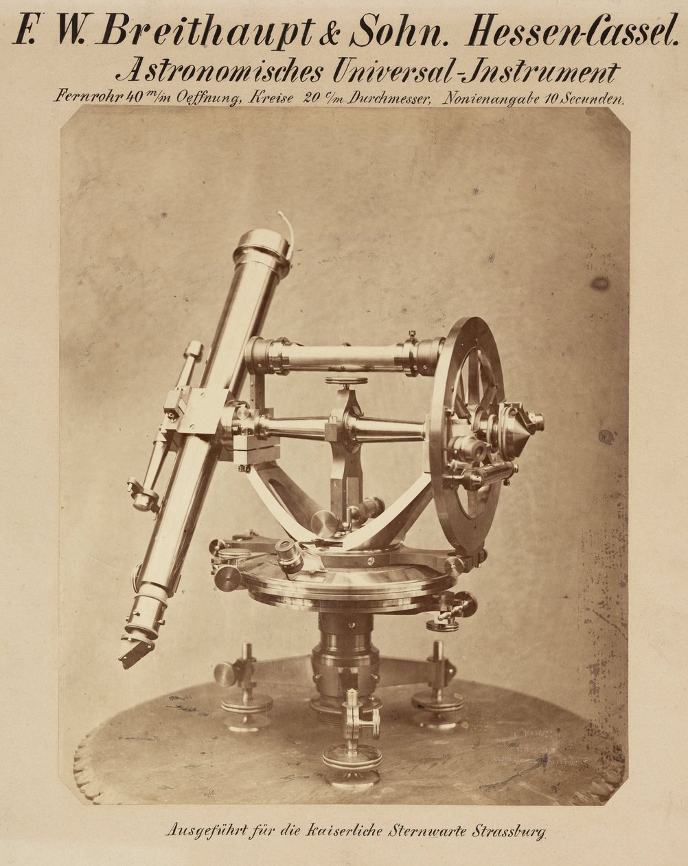 Círculo Universal, Observatório de Estrasburgo de Frederick (attr. to) Barnard