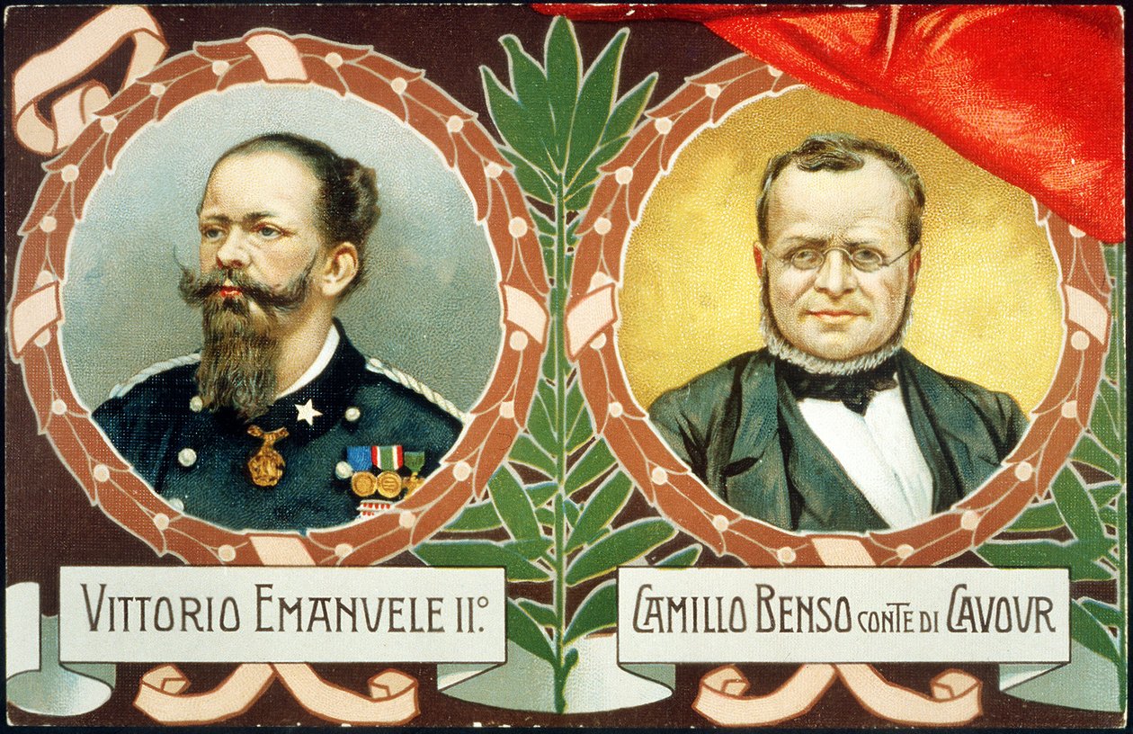 VIITORIO EMANUELE II E CAVOUR 1911 de . .