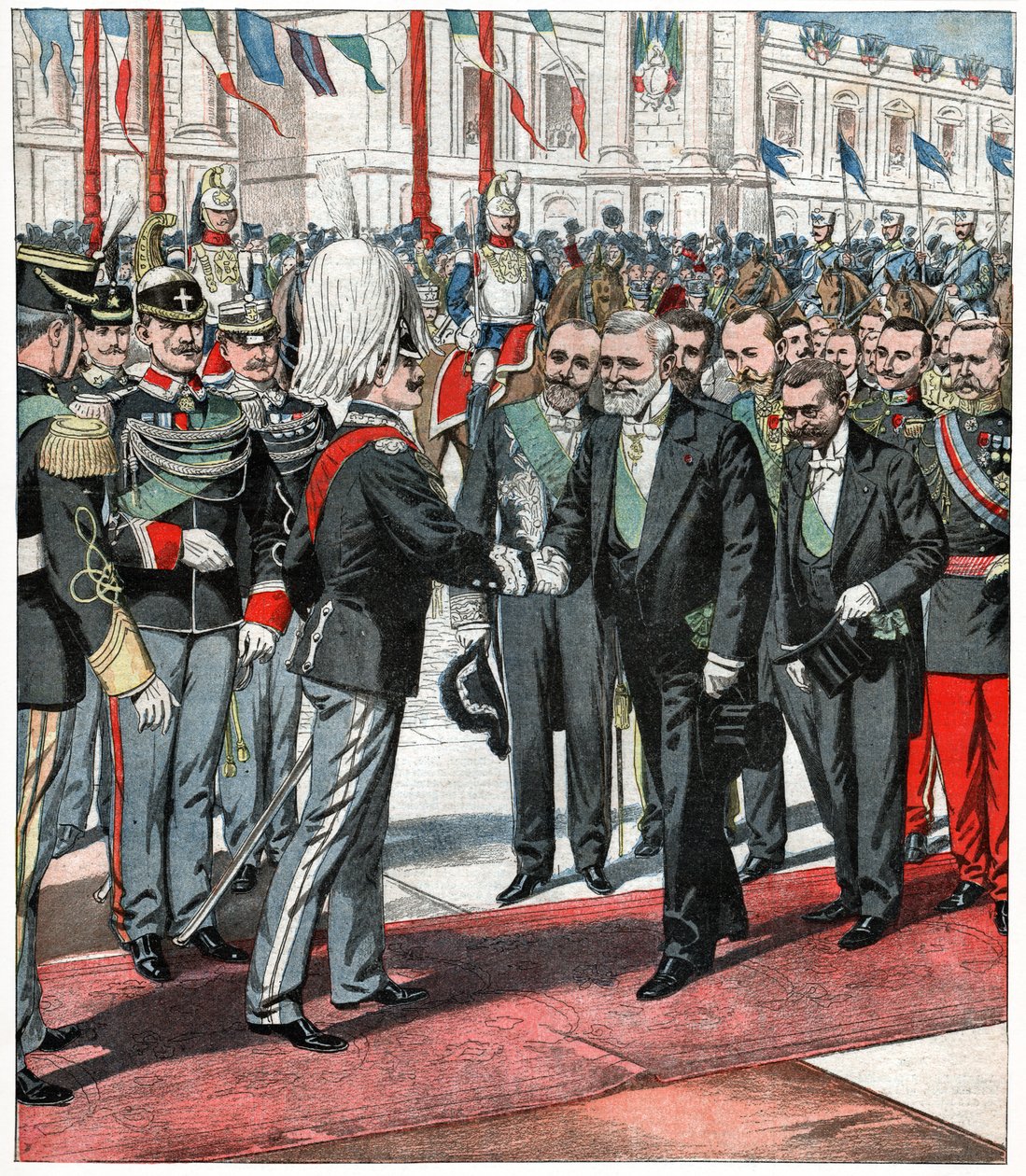 Victor Emmanuel III e Emile Loubet de . .