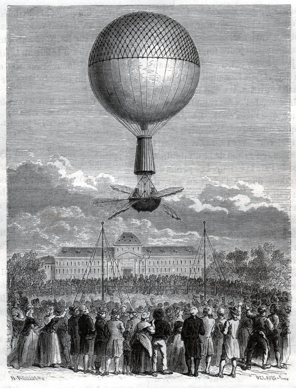 Vol de Jean Pierre Blanchard. Vôo de Jean PIerre Blanchard. de Frederick (attr. to) Barnard