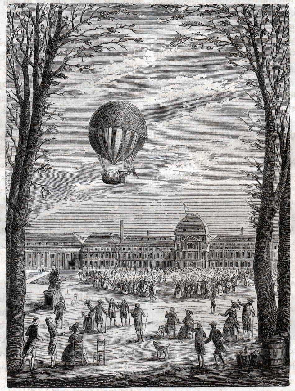 Vol de ballon. Vôo de balão. de Frederick (attr. to) Barnard