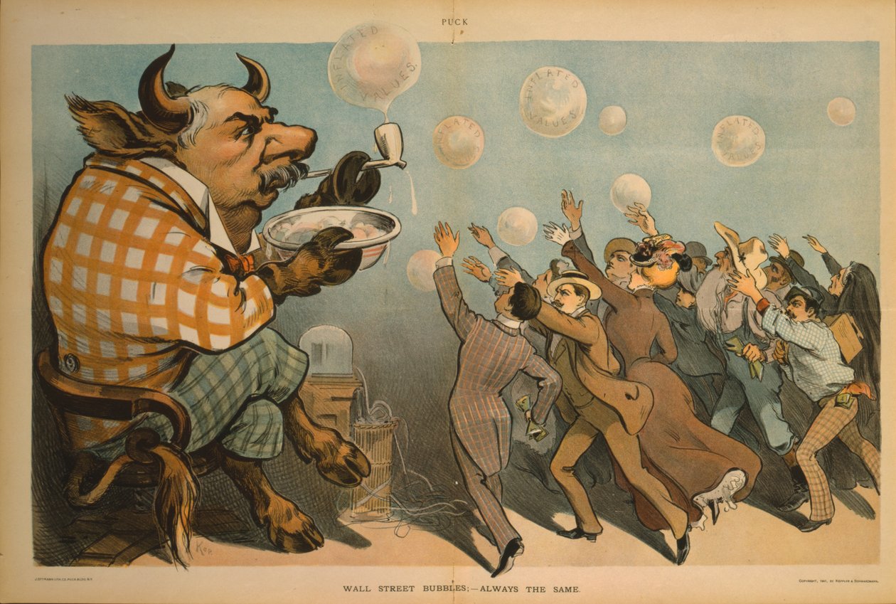 Bolhas de Wall Street, sempre as mesmas de . .