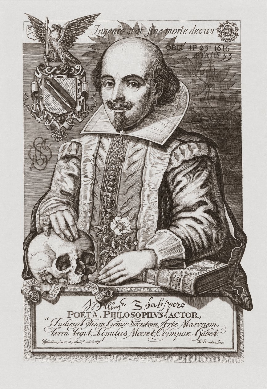 Willian Shakespeare. Retrato. de . .