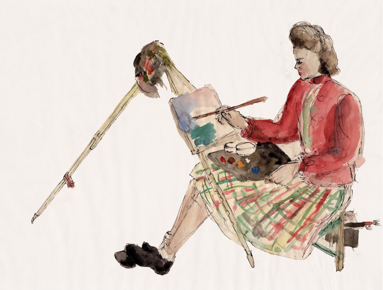 Mulher pintando, ca 1930 de . .