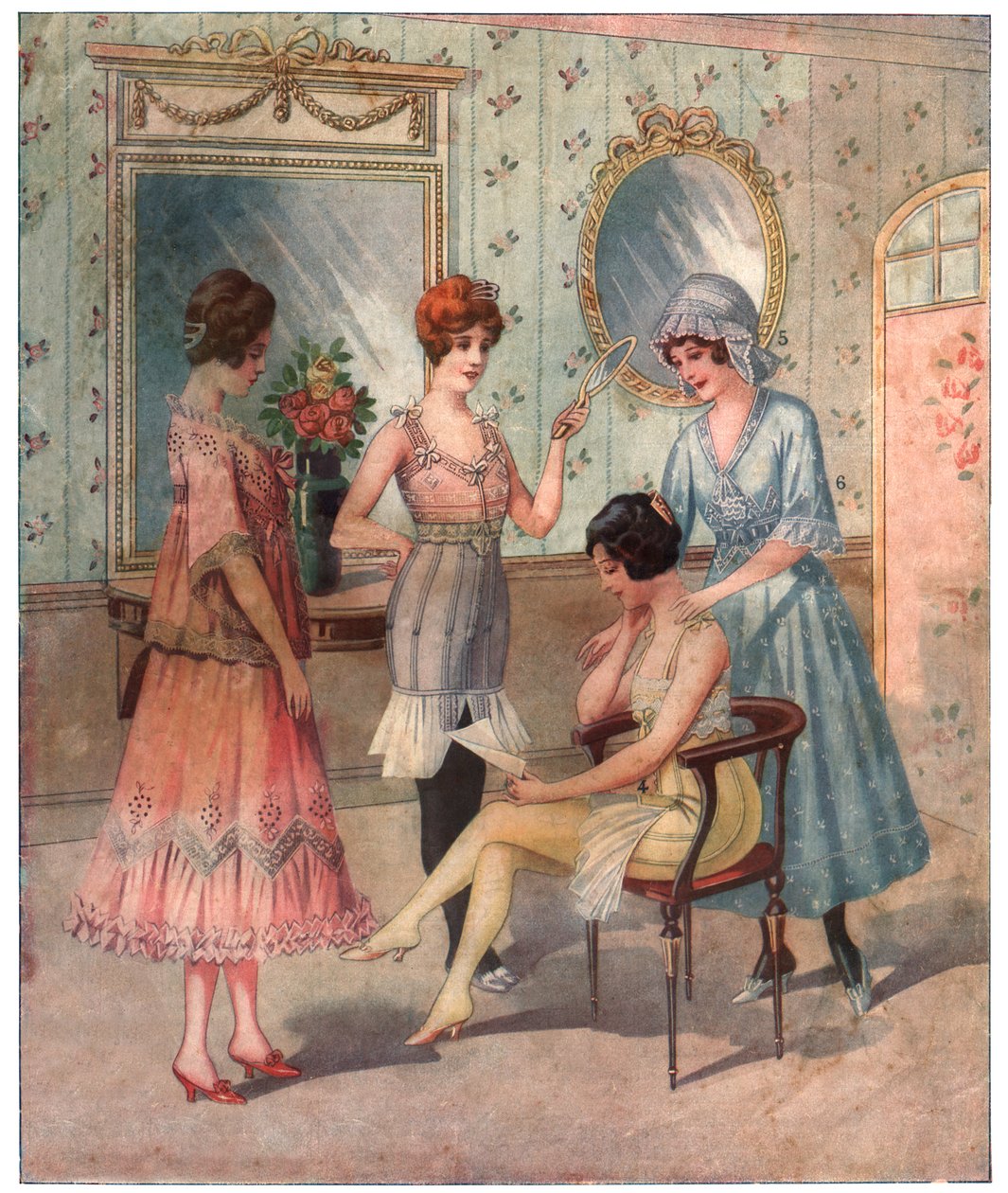 Mulheres em roupas íntimas, c.1910-1920 de . .