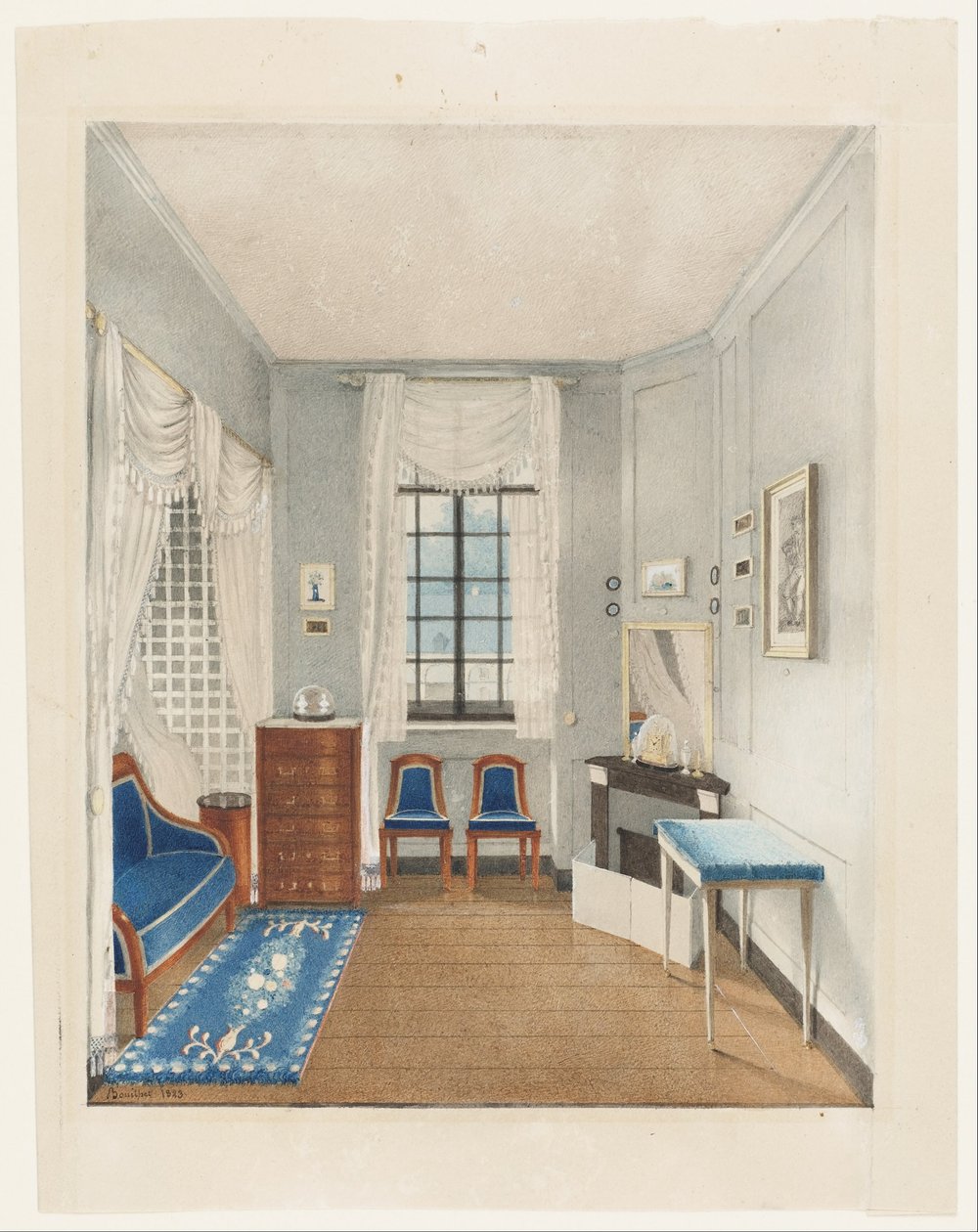 Um quarto de restauração francês de Bouilhet