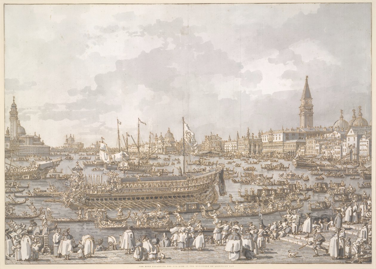 O Doge de Veneza partindo para o Lido de Canaletto