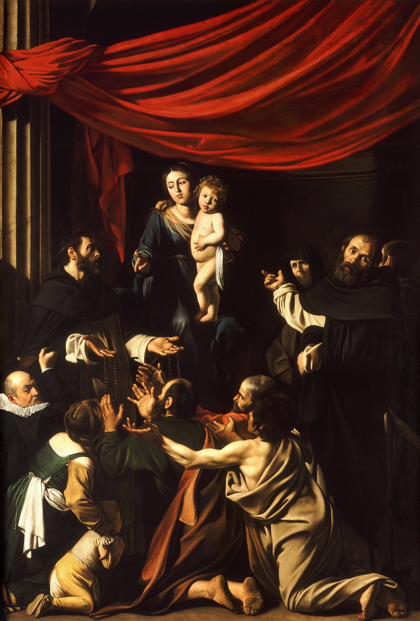 Madonna of the RosaryPolish: Madonna of the Rosary de Michelangelo Merisi da  Caravaggio