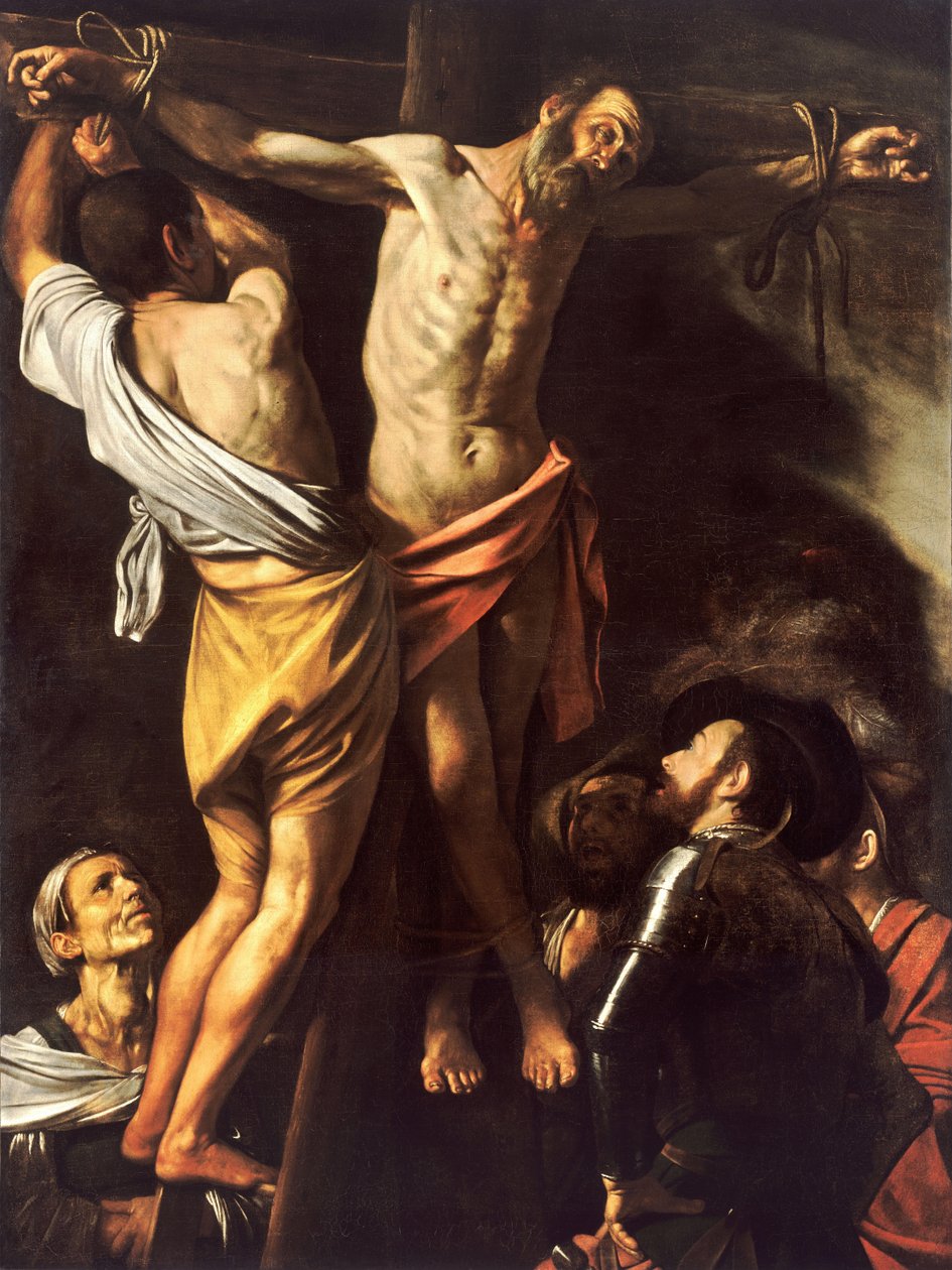  A Crucificação de Santo André: Crucificação de Santo André de Michelangelo Merisi da  Caravaggio
