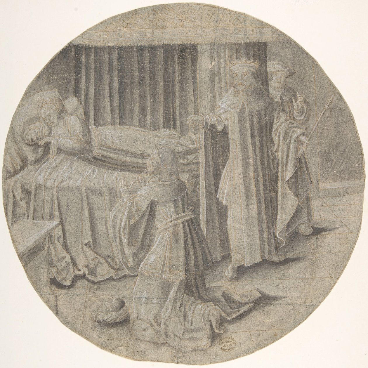 Haman implora a Esther pela sua Vida, século XVI - meio século XVI . de Circle of Pseudo Aert Ortkens
