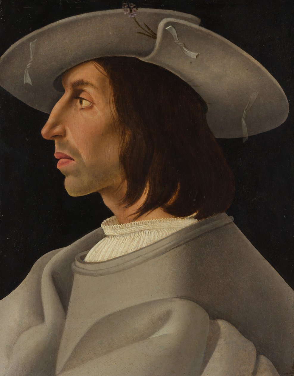 Retrato de um Homem de Perfil, ca. 1525. de Italian Painter