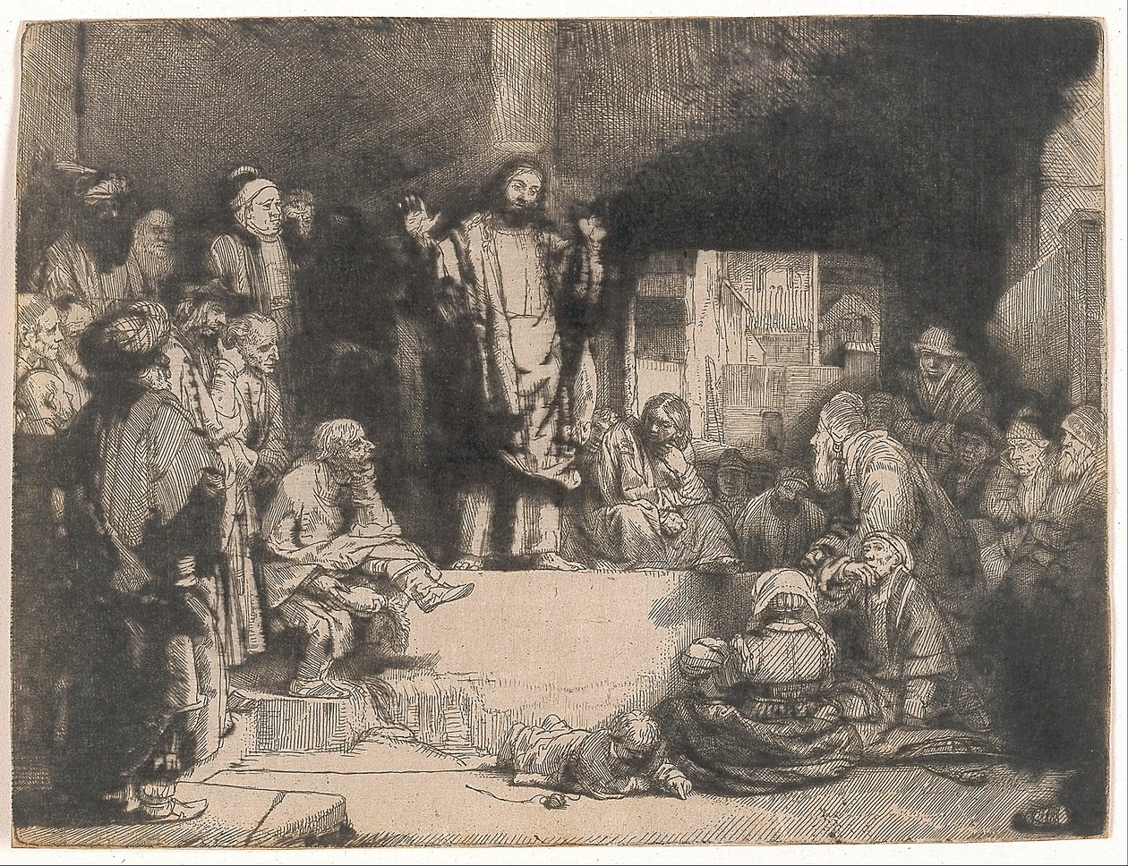 A pregação de Cristo (a pequena tumba) de Rembrandt van Rijn