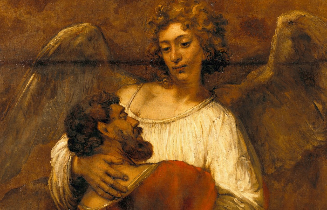 A luta de Jacob com o anjo de Rembrandt van Rijn
