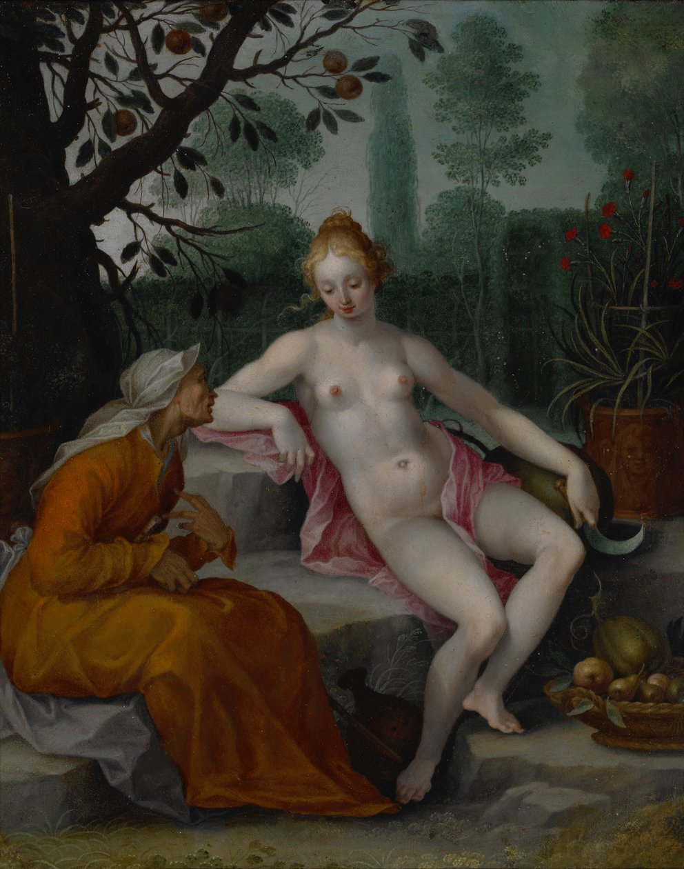 Vertumnus e Pomona de Abraham Bloemaert