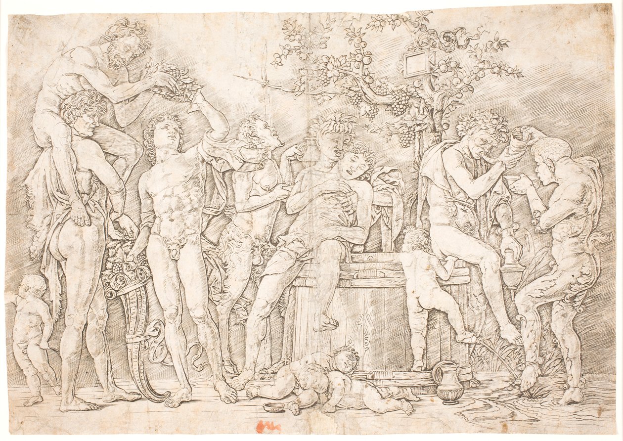 Canal traseiro no barril de vinho de after Andrea Mantegna