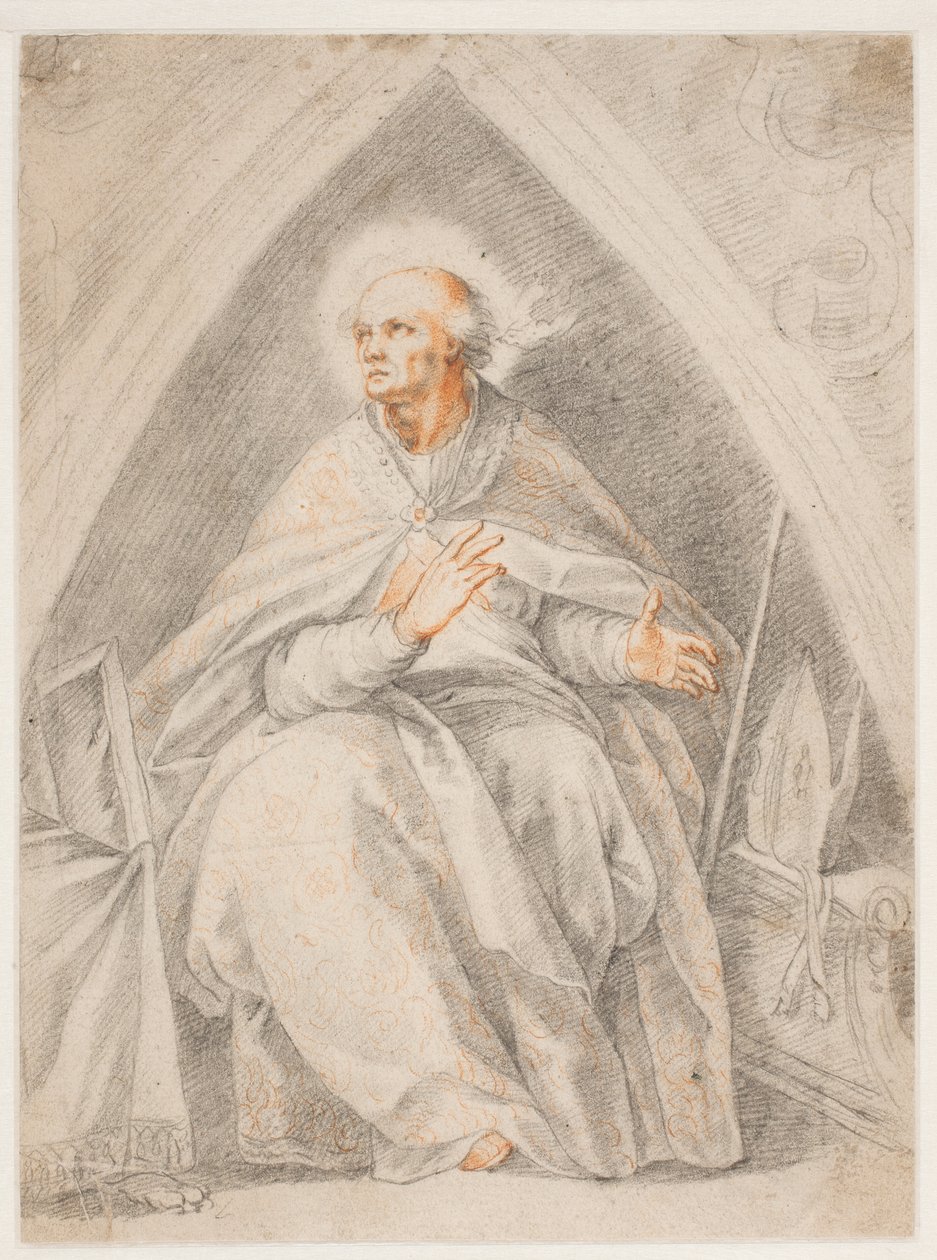 São Gregório sentado de after Cavalier d