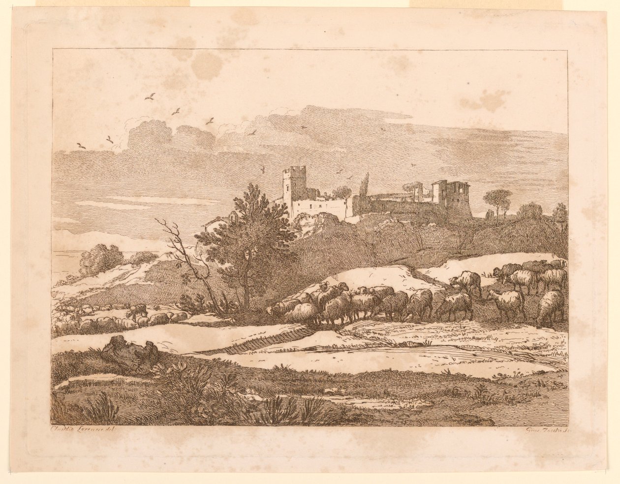 Paisagem com um castelo de after Claude Lorrain