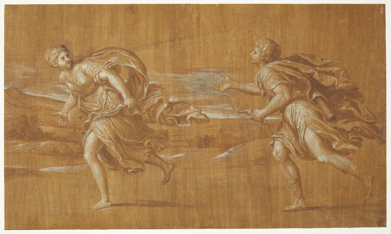 Apolo persegue Daphne de after Francesco Albani