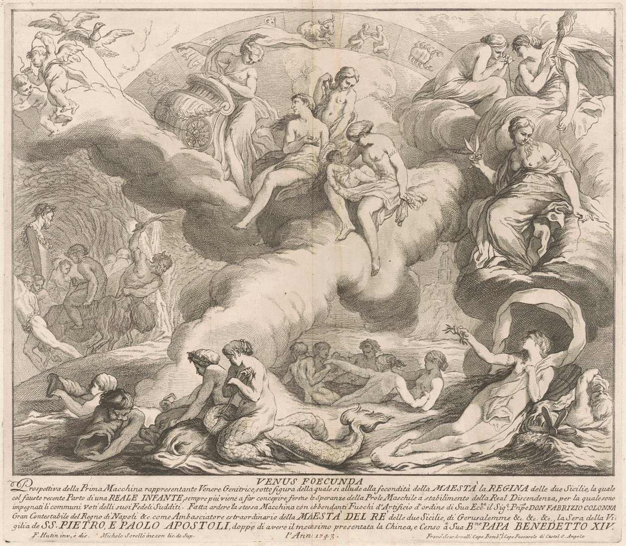 A Prima Macchina para a Chinea de 1743: Mãe de Vênus de after François Hutin Miguel de Sorellò