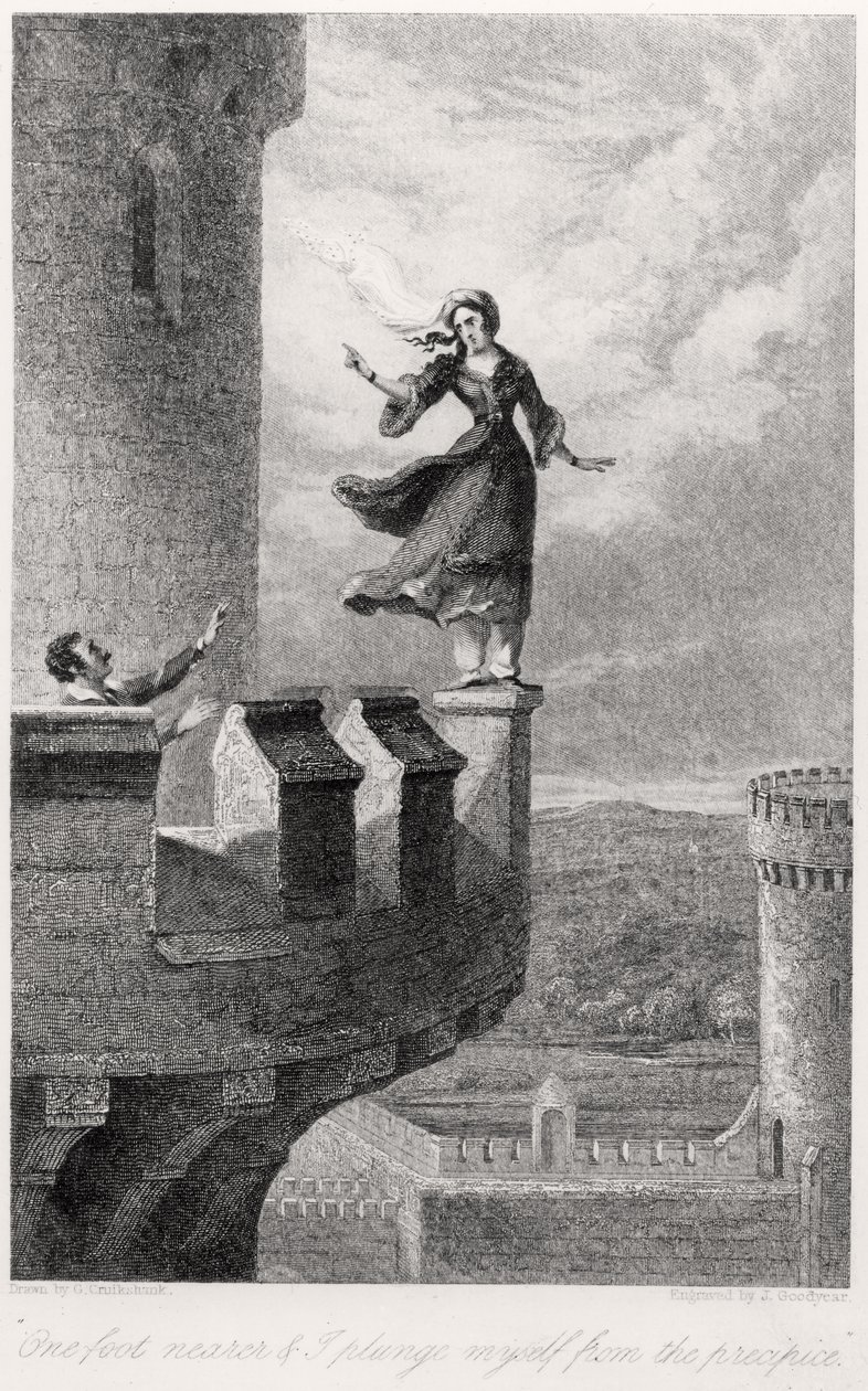 Rebecca, de Ivanhoe por Walter Scott (1771-1832) de after George Cruikshank