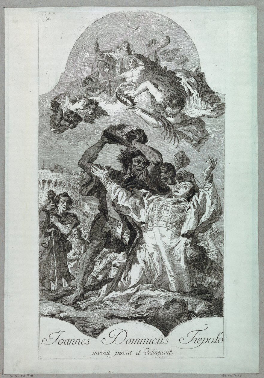 Martírio de Santo Estêvão de after Giovanni Battista Tiepolo