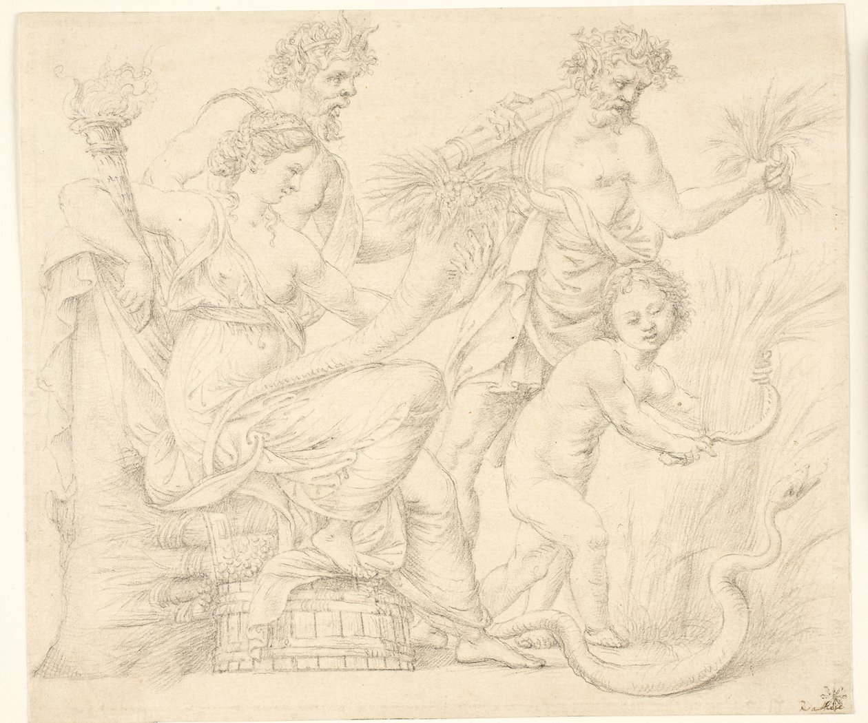 Perséfone e Dionísio de after Giulio Romano